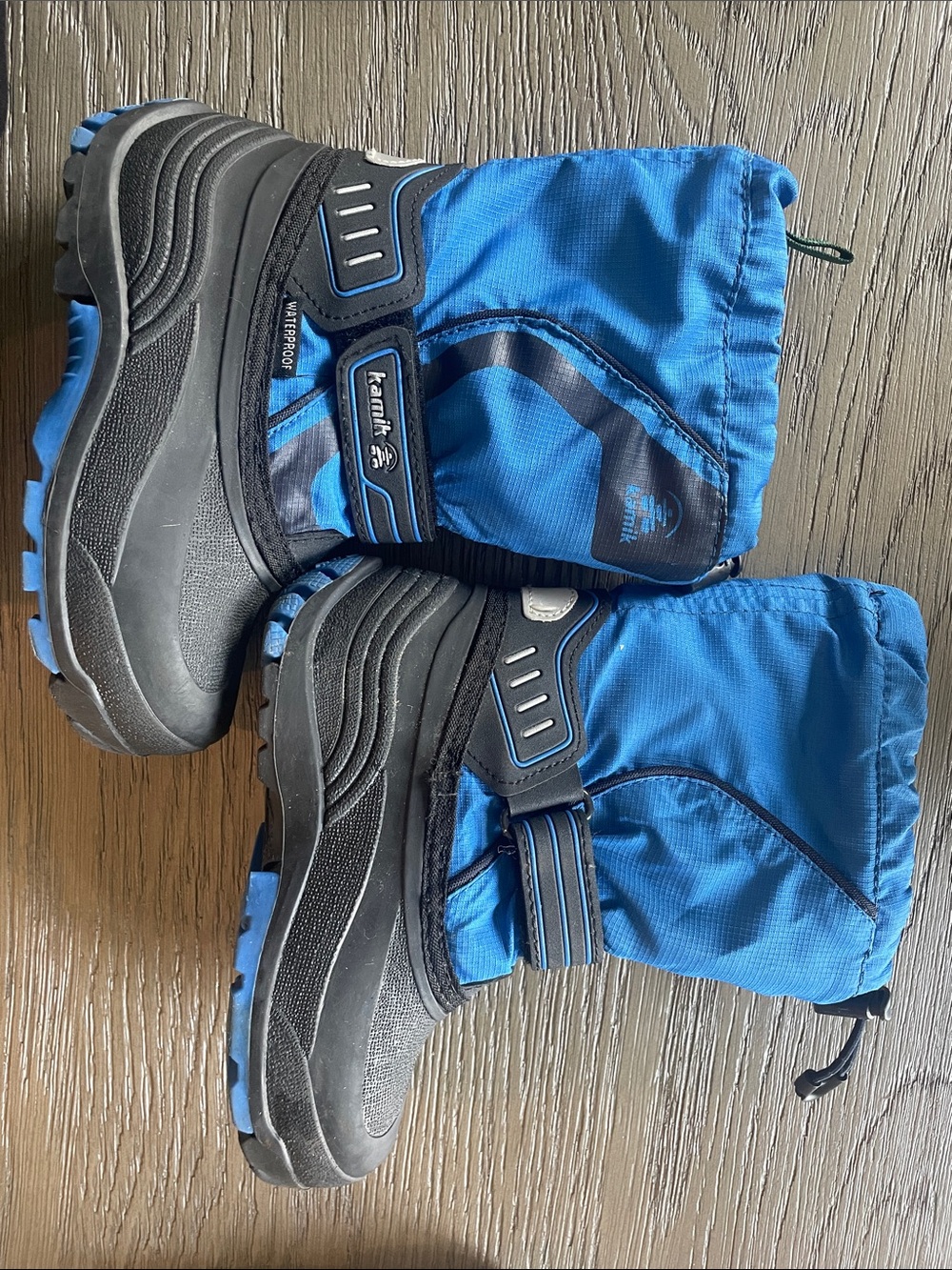 Kamik Kids Blue and Black Waterproof Winter Boots